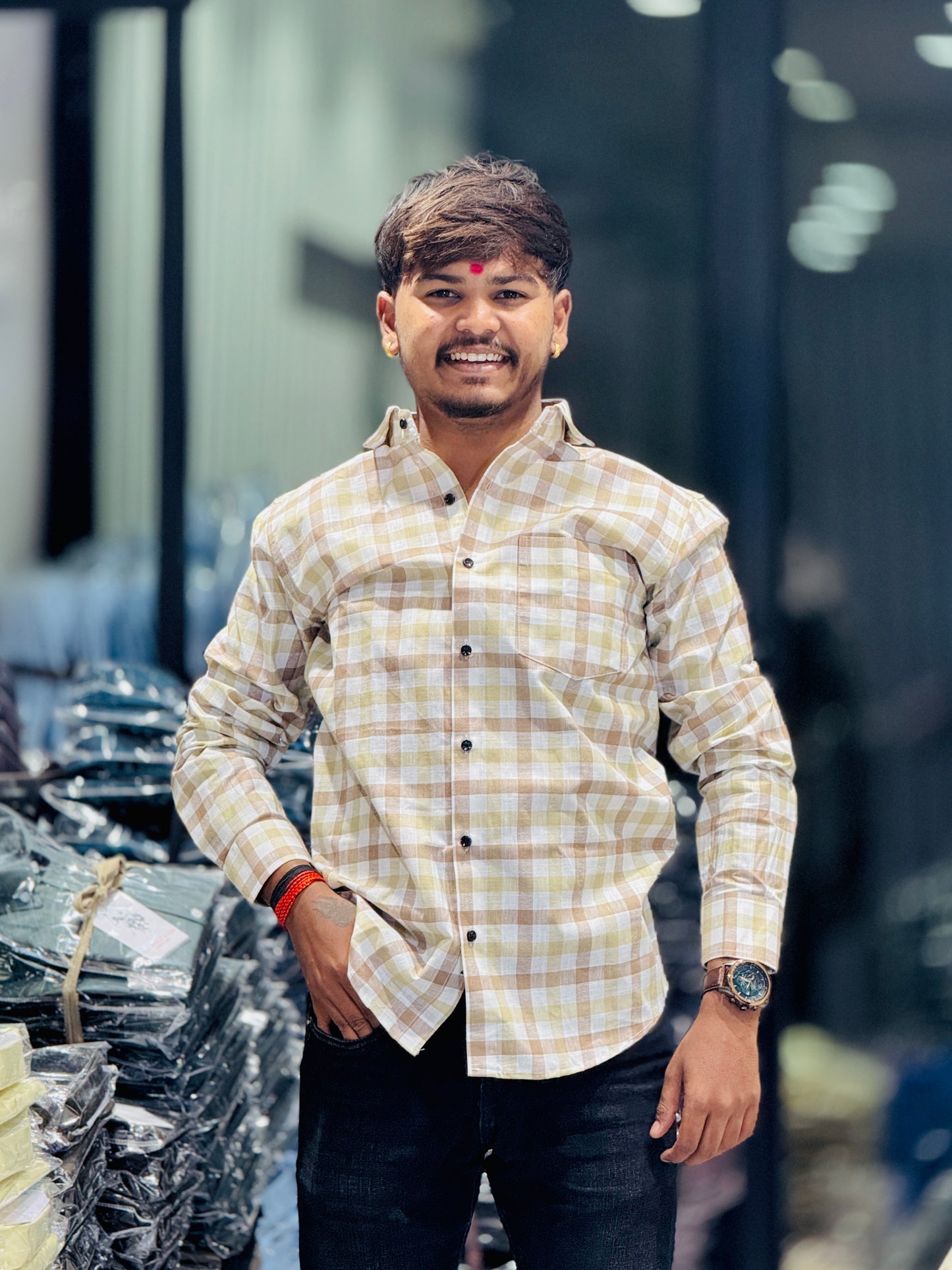 LIGHT CHECKS SHIRT(Set Off 4)