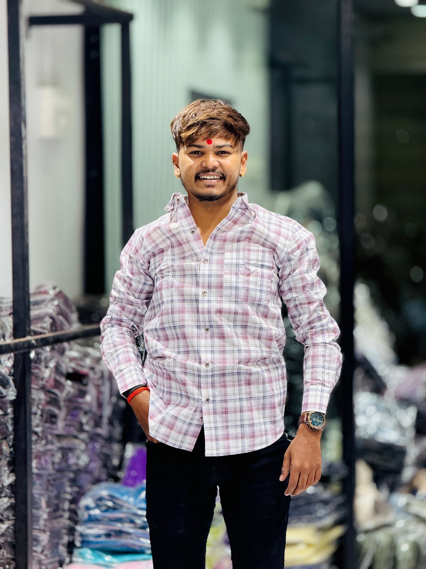 LIGHT CHECKS SHIRT(Set Off 4)