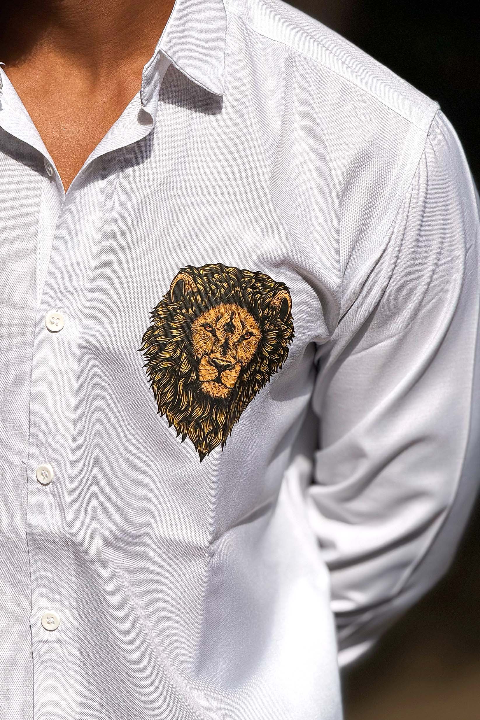 The ROYAL Shirt | 100% Cotton Premium Lion Printed Shirt