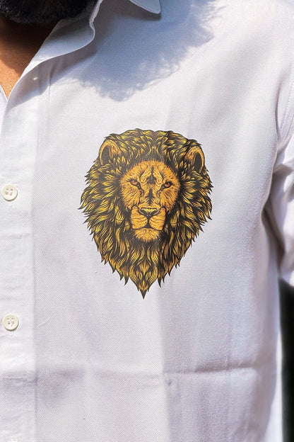 The ROYAL Shirt | 100% Cotton Premium Lion Printed Shirt