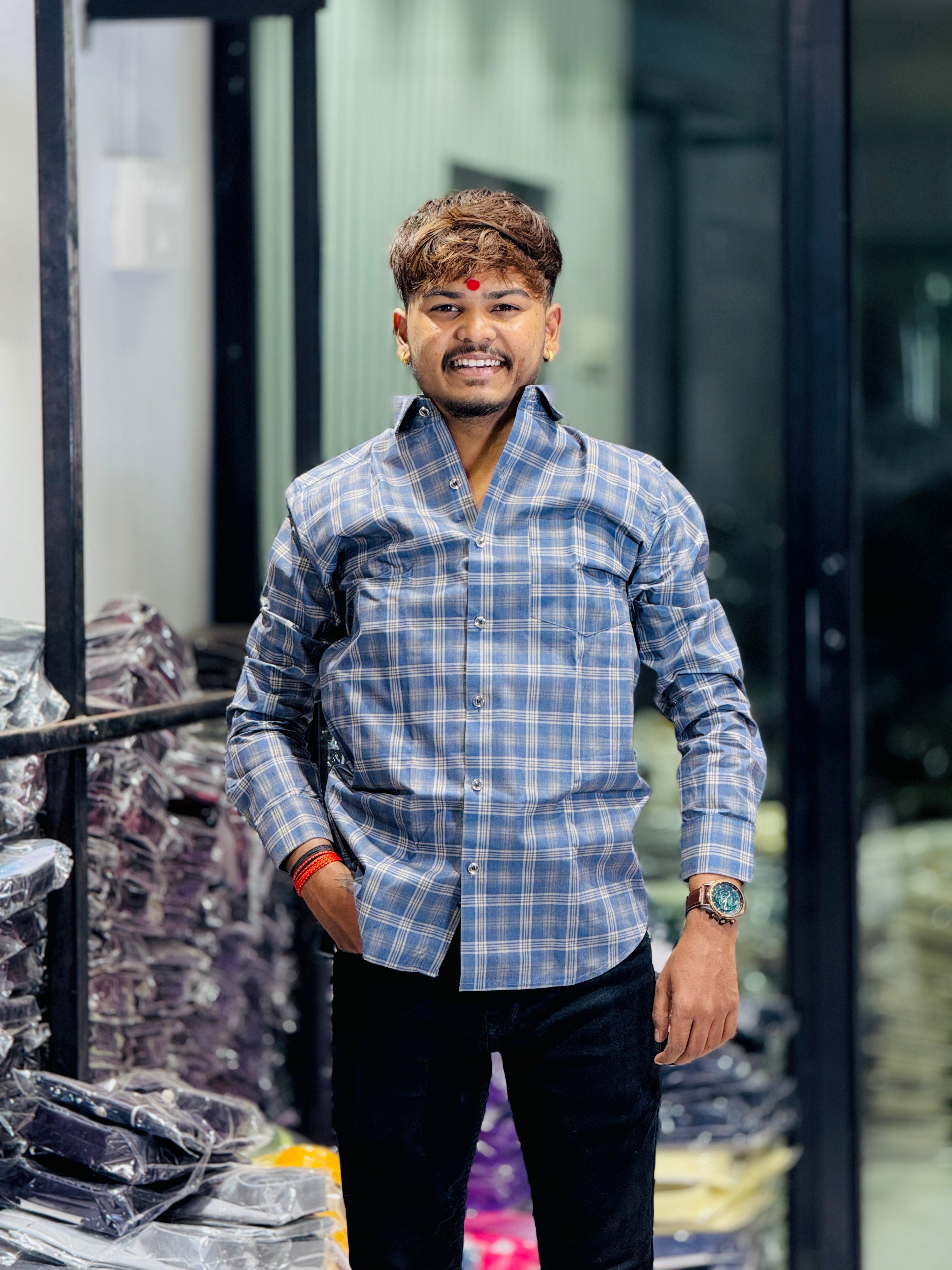 LIGHT CHECKS SHIRT(Set Off 4)