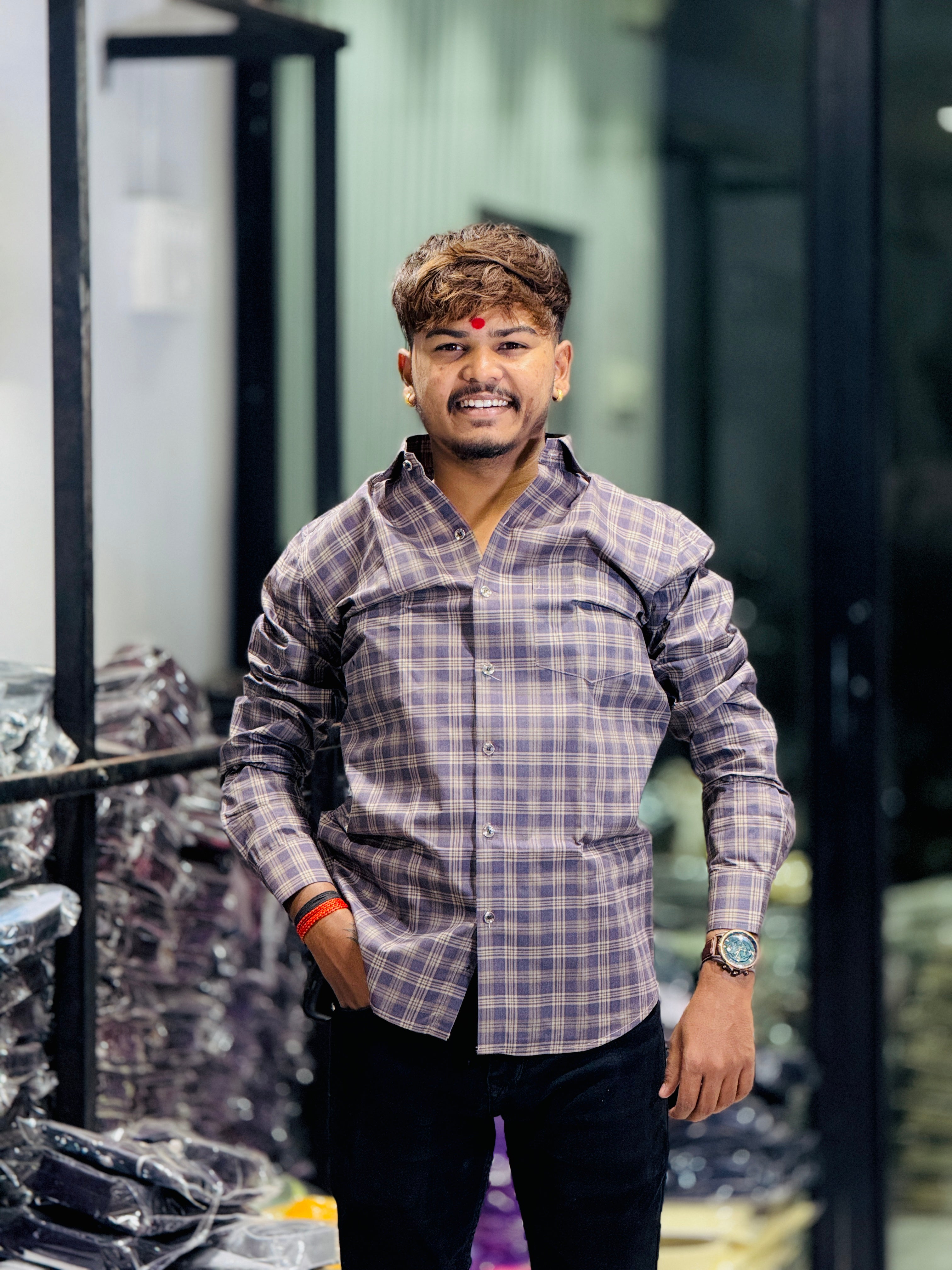 LIGHT CHECKS SHIRT(Set Off 4)