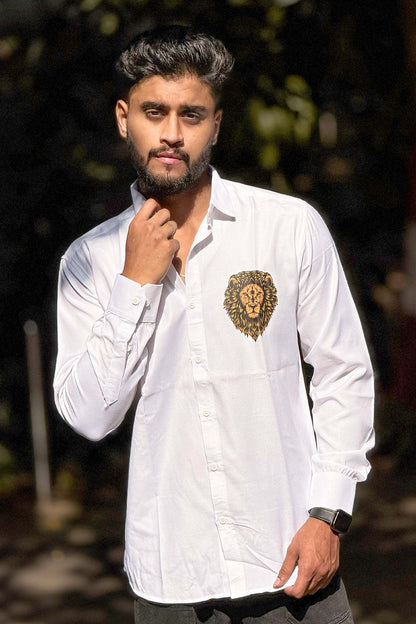The ROYAL Shirt | 100% Cotton Premium Lion Printed Shirt