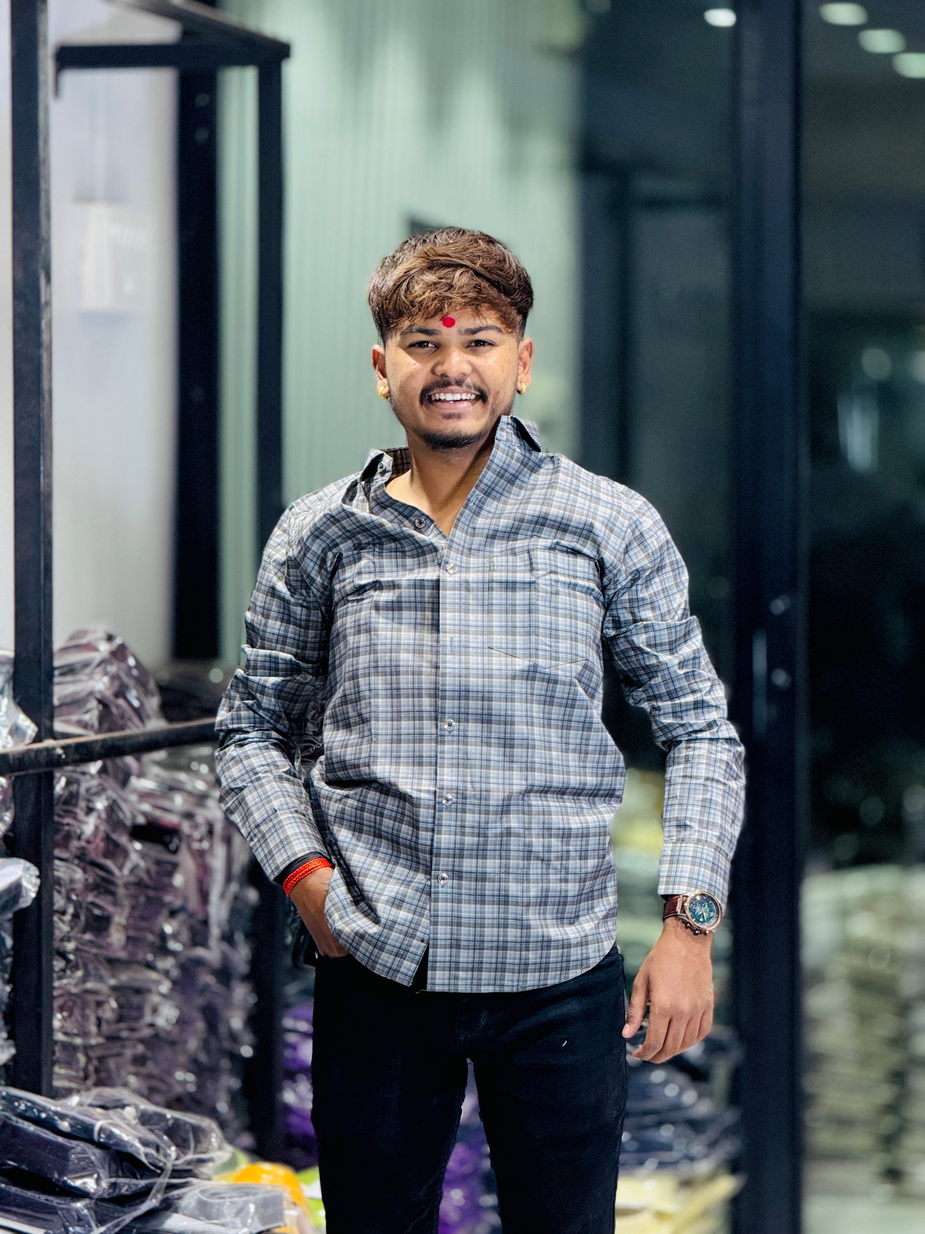 LIGHT CHECKS SHIRT(Set Off 4)