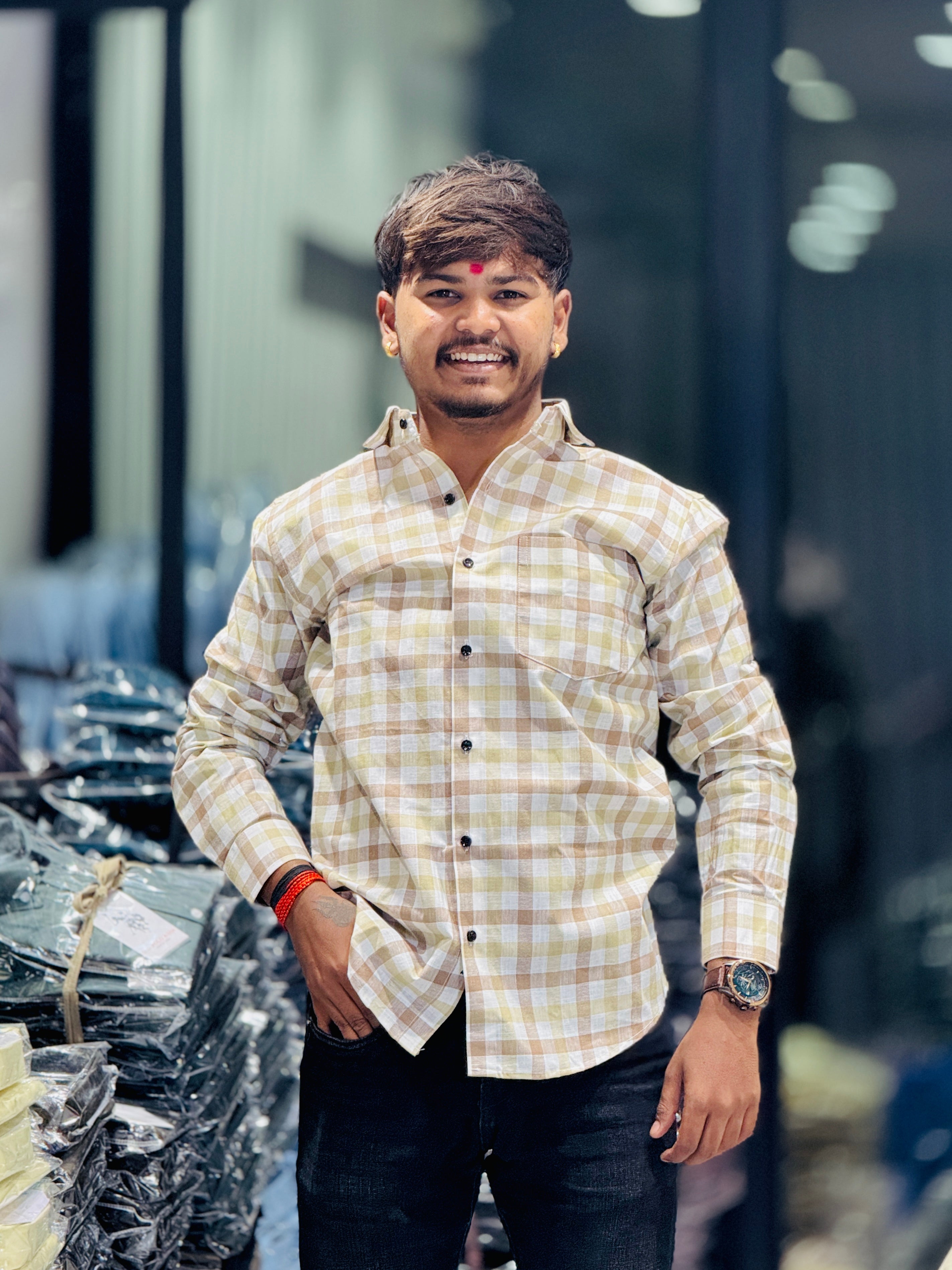 LIGHT CHECKS SHIRT(Set Off 4)