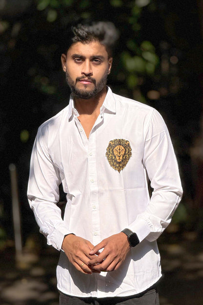 The ROYAL Shirt | 100% Cotton Premium Lion Printed Shirt