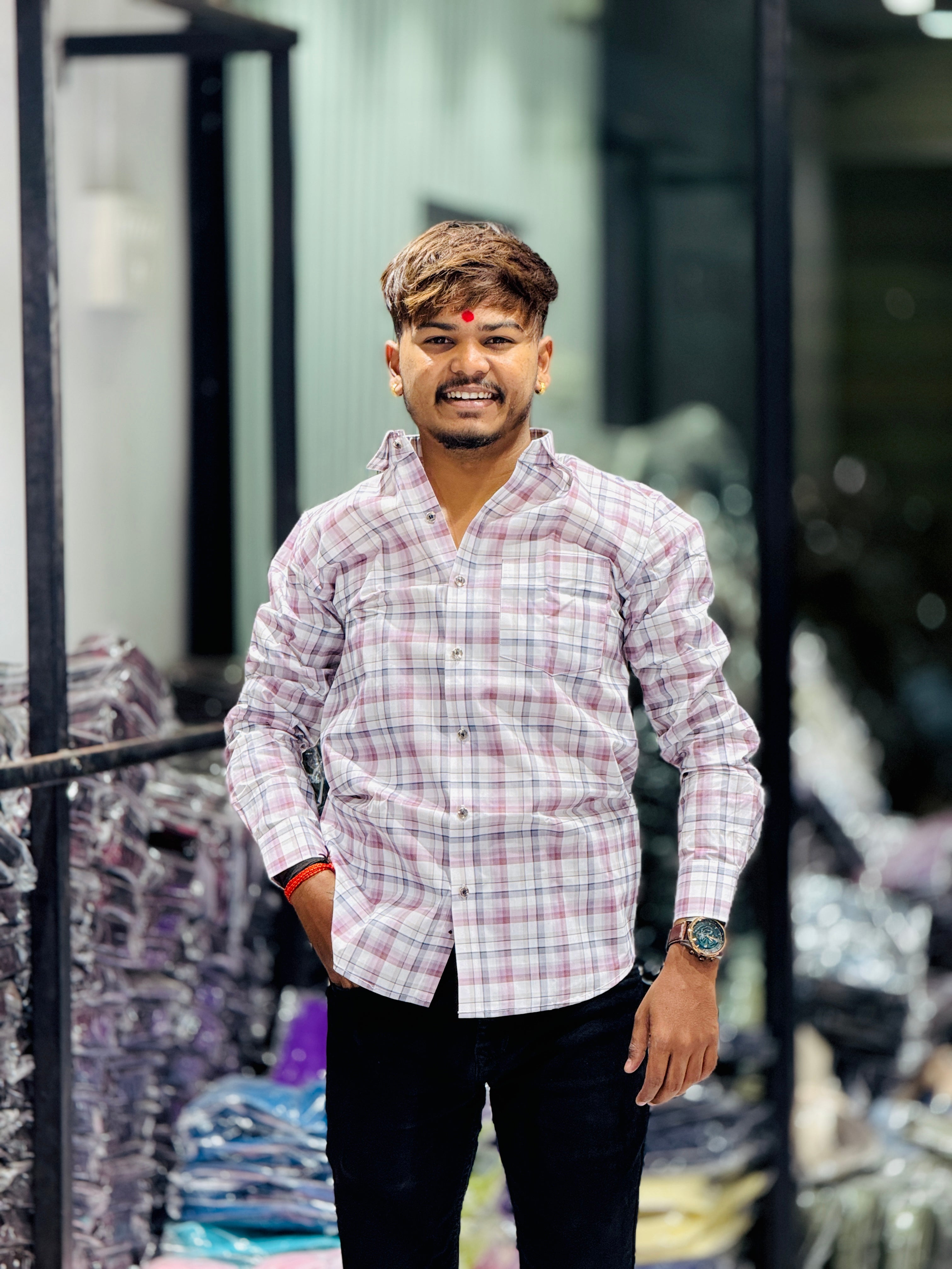 LIGHT CHECKS SHIRT(Set Off 4)