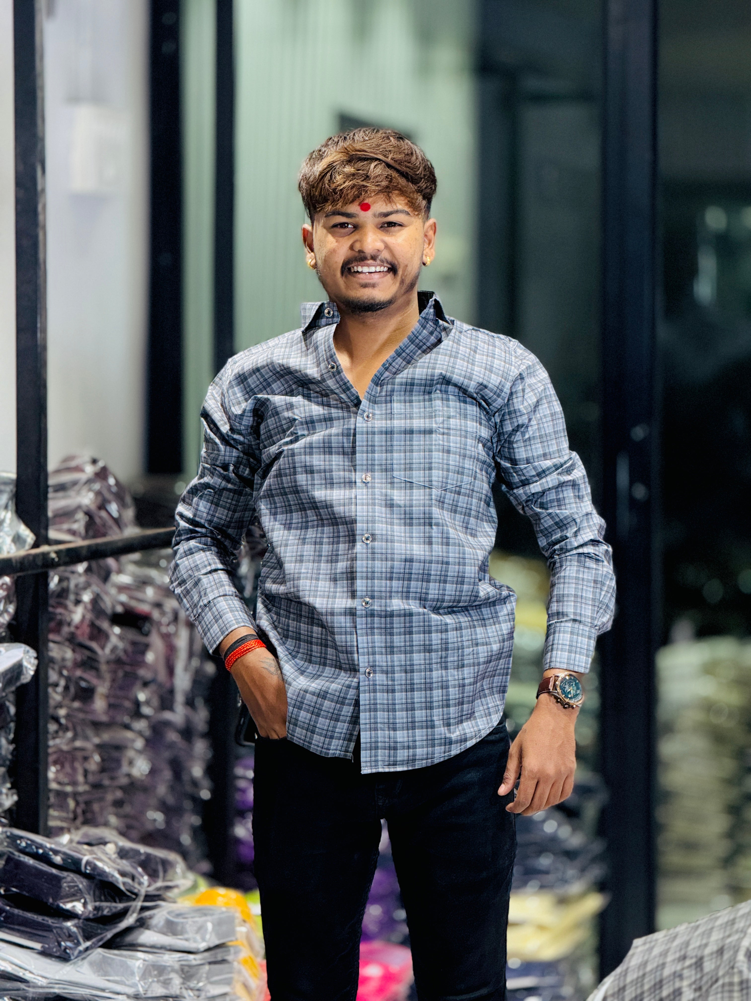 LIGHT CHECKS SHIRT(Set Off 4)